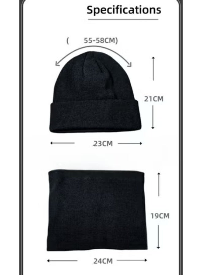 HALAMODO قبعة دلو للرجال قبعة دافئة للرجال قبعة محبوكة مقاومة للبرد ومقاومة للرياح قبعة شتوية للخارج، قبعة شتوية قبعة محبوكة قبعات تخزين (قبعة وشال) - Image 4